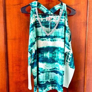 Juicy Couture xs from Kohls.its tied dyed blue,green,white. Rhinestones collar.